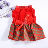 Lovely Red Plaid Christmas Pet Dress