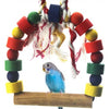 Round Wooden Ladder Swing Rope Bird  Toy